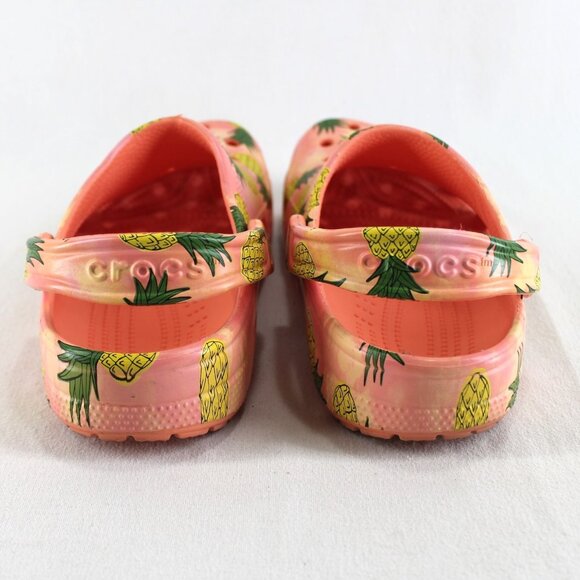 Crocs Classic Retro Resort Clog Womens 7 Mens 5 Pineapple Papaya Print Shoes - Picture 6 of 9